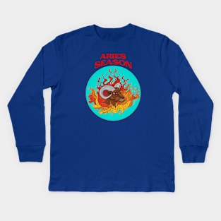 Aries Season Kids Long Sleeve T-Shirt